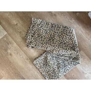 American Eagle Women's Leopard Print Stretch Jeans Size 14 Regular